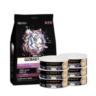 信元发育宝-S 冻干无谷低敏深海鱼宴成猫猫粮1kg+鲑鱼肉泥猫咪湿粮罐头115ml*6罐馋嘴猫咪拌饭主粮营养套装