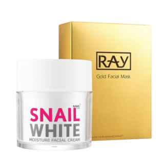 SNAIL WHITE 泰国蜗牛霜+妆蕾RAY金色面膜套装 泰国原装进口 补水保湿面膜面霜