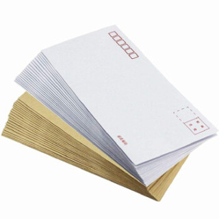 商品安兴定制品 dl信封300个220*110mm 5号中式信封120克双胶纸单面两