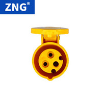 ZNG 3芯32a工业耦合器 LED电源线插座32a3p 美标电源线插座 5个装ZNG-223-4
