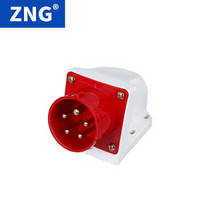 ZNG 16a5p明装器具插头 三相五线380V5芯16a工业电源反插头 5个装ZNG-515