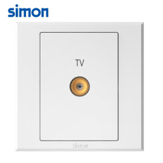 西蒙(SIMON) 开关插座面板 E3系列 一位电视插座 86型面板 雅白色 305111