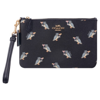 COACH 蔻驰 女士PVC手拿包 CC19SS02 38924GDBLK 黑色