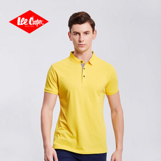 Lee Cooper      短袖POLO衫2019青少年休闲翻领新款商务休闲百搭款 LZ-8016 蛋黄 M