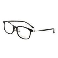 SEIKO 精工 中性款黑色镜框黑色镜腿板材全框光学眼镜架眼镜框 H03089 P06 52MM