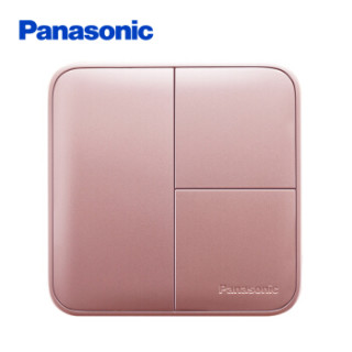松下( Panasonic)开关插座面板 三开单控开关面板 3开单控墙壁开关 格彩系列86型 WPC505MYL 玫瑰金