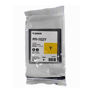 佳能(Canon)PFI-102Y 黄色墨盒 (适用IPF510/600/605/610/700/710/650机型) 130ml