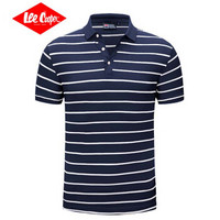 Lee Cooper     短袖POLO衫2019潮流韩版休闲翻领短袖T恤百搭款  LZ-2888 藏蓝 M