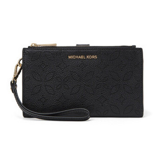 MICHAEL KORS 迈克·科尔斯 WRISTLETS系列 MK 女士黑色牛皮长款钱夹钱包 32H8GFDW4U BLACK