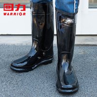 回力雨鞋男士款时尚雨靴户外防水防滑耐磨HL818高筒黑色43码