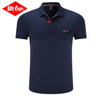 Lee Cooper    短袖POLO衫2019新品商务休闲青年潮流纯色翻领修身百搭款 LZ-8896 藏蓝 S