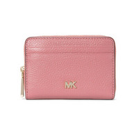MICHAEL KORS 迈克·科尔斯 MONEY PIECES系列 MK 女士玫瑰粉牛皮短款钱夹钱包 32F8TF6Z0L ROSE