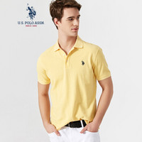 U.S. POLO ASSN. polo衫男士2019春夏新品多色纯棉潮流时尚短袖t恤1192101001 黄色 XL