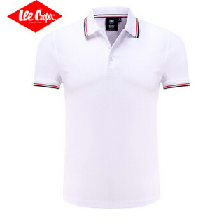 Lee Cooper      短袖POLO衫2019春季新款潮流百搭时尚休闲青年翻领 LZ-7518 白色 S