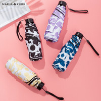 玛丽亚.古琦（玛丽亚古琦 MARJA KURKI）五折伞 小清新超轻迷你晴雨两用口袋黑胶太阳伞女 礼盒装 几何拼接 9FF654102 黄