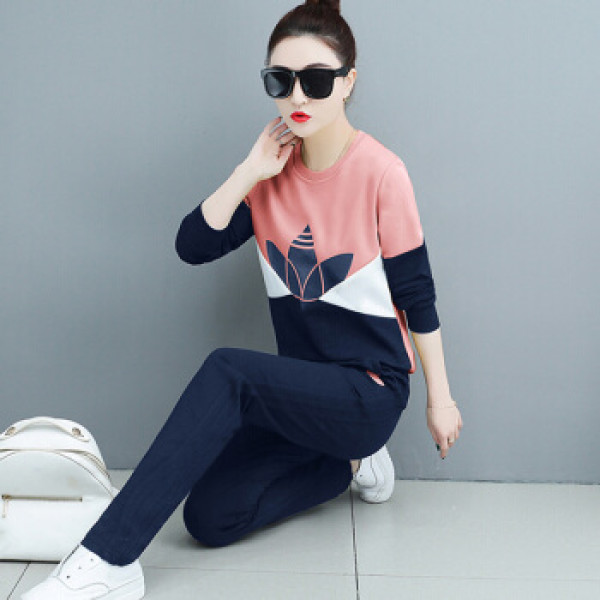 商品joy of joy 京东女装2019春夏新款运动套装女跑步运动服少女休闲