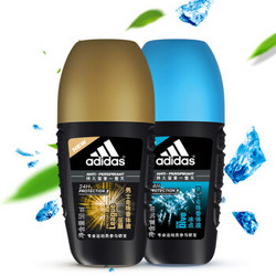 阿迪达斯 Adidas 男士走珠香体液套装（冰点50ml+征服50ml）