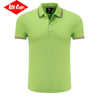 Lee Cooper      短袖POLO衫2019春季新款潮流百搭时尚休闲青年翻领 LZ-7518 果绿 M