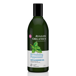 美国进口 阿瓦隆(Avalon) 薄荷精油有机沐浴露 355ml/瓶 清凉洁净爽肤 温和无刺激