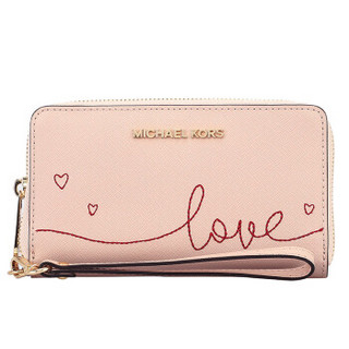 MICHAEL KORS 迈克·科尔斯 GIFTABLES系列 女包 粉色皮质女士钱包手拿包 35S9GGFE7L BALLET