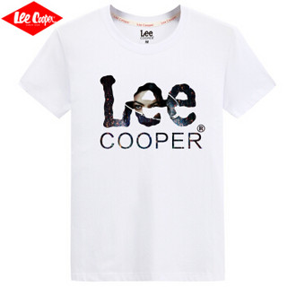 Lee Cooper   短袖T恤2019青年男士短袖体恤简约百搭宽松时尚休闲款 杰克Lee 白色 M