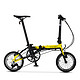 DAHON 大行 大行（DAHON） 折叠自行车 新品K3迷你14寸超轻小轮都市通勤折叠单车KAA433 黑黄色