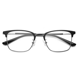 LOHO 眼镜框男方框近视成品光学眼镜架可配防蓝光镜片 LHK014 黑色 +1.60防蓝光镜片
