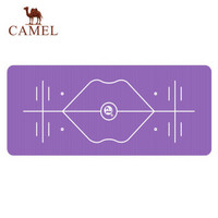 骆驼（CAMEL）升级版瑜伽垫15mm加厚体位线防滑运动垫子185*80cm加宽加长男女健身垫（含绑带网包）紫色