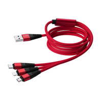 沃品（WOPOW）三合一充电数据线LC907 纯铜线芯 闪电快充