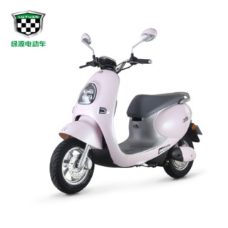 绿源（Luyuan）电动轻便摩托车电瓶车 新品60V 成人男女 MQQ5 型号LY800DQT 糖果粉