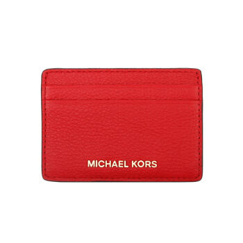 MICHAEL KORS 迈克·科尔斯 MONEY PIECES系列 MK卡包 皮革女士卡包卡夹 32F7GF6D0L BRIGHT RED红色