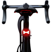 虎顿 HOTUN WD01-02 自行车尾灯警示灯爆闪USB充电山地车骑行高亮创意灯 骨头单色