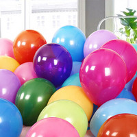 盛世泰堡 气球生日装饰儿童玩具节庆氛围房间布置聚会庆典含打气筒混色50只