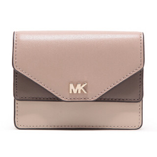 MICHAEL KORS 迈克·科尔斯 MK零钱包 燕麦白驼棕色蘑菇棕皮质女士卡包零钱包 32F8TF6D0T OAT TRF MSHR *2件