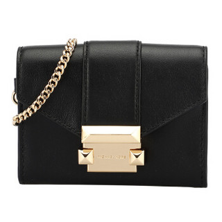 MICHAEL KORS 迈克·科尔斯 WHITNEY系列 32H8GWHC1L BLACK MK女包皮质女士卡包零钱包 32H8GWHC1L BLACK黑色