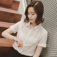 LAXJOY 朗悦 新款白衬衣韩版学生简约上衣 LWCC187111