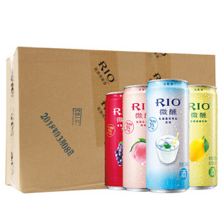 锐澳（RIO） 微醺330ml*24罐混合装（白桃/乳酸菌/葡萄/柠檬）