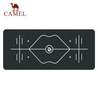 骆驼（CAMEL）升级版瑜伽垫15mm加厚体位线防滑运动垫子185*80cm加宽加长男女健身垫（含绑带网包）黑色