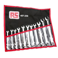 RS Pro欧时 11件 铬钒钢 组合扳手套件, 内含众多尺寸