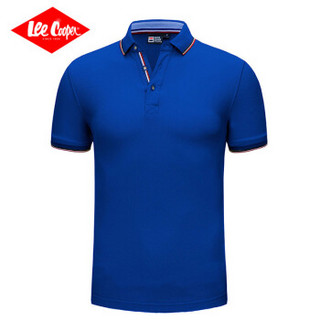 Lee Cooper    短袖POLO衫2019翻领新款韩版时尚都市潮牌舒适款简约 LZ-2788 宝蓝 XL