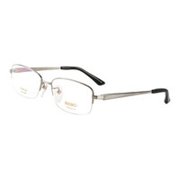 SEIKO 精工 男款银色镜框银色镜腿金属半框光学眼镜架眼镜框 HT01082 02 54MM