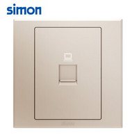 西蒙(SIMON) 开关插座面板 E3系列 一位电脑插座(六类) 86型面板 香槟金色 305618-44