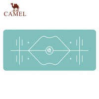骆驼（CAMEL）升级版瑜伽垫15mm加厚体位线防滑运动垫子185*80cm加宽加长男女健身垫（含绑带网包）冰蓝