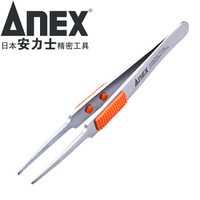 安力士牌(ANEX)进口精密不锈钢圆尖头镊子No.211元器件夹持 橡胶手柄式 圆尖型镊子120mm