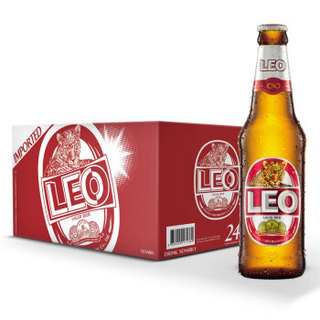 LEO豹王啤酒 泰国原装进口330ml*24瓶装 整箱装