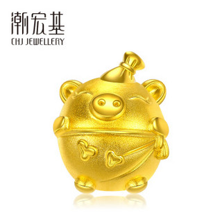 潮宏基 CHJ JEWELLERY 宝贝猪 黄金转运珠定价足金 XPG30003256 宝贝猪 1.2g