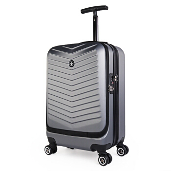 CROSSGEAR 瑞士前置开盖电脑袋拉杆箱20英寸含轮高22英寸飞机箱手提男女学生旅行登机箱商务出差小型行李箱1308