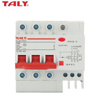 泰力TLYB1L(DZ47L)-4P32A空气开关家用小型漏电保护断路器带漏保家用空开带触电保护白色