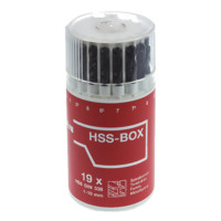 RS Pro欧时 H1995 19件 HSS-R 1 → 10 mm 麻花钻头套件