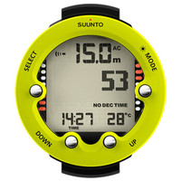 颂拓 SUUNTO 潜水表ZOOP NOVO LIME自由休闲多种模式潜水腕表柠檬黄色 SS021643000